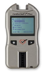 CardioChek Plus v1.12 analyzer screen main menu